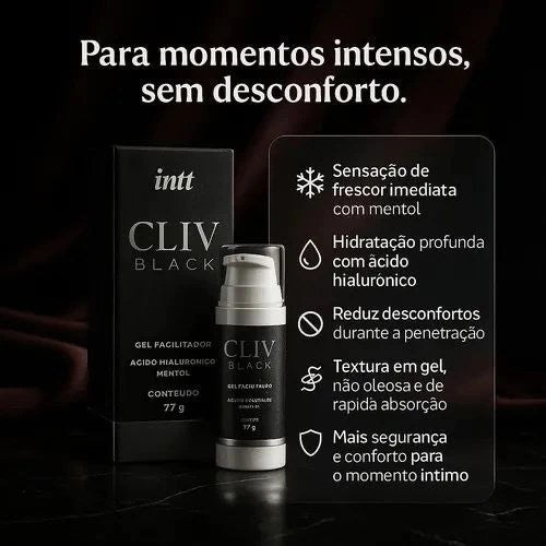 Cliv Black Dessensibilizante Anal com Ácido Hialurônico e Mentol 17g Intt