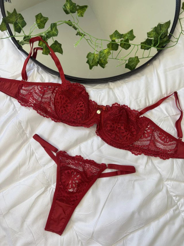 Conjunto Balconê Vermelho - Tereza Miranda