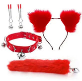 Kit Plug Anal, Grampo Mamilo, Coleira e Tiara