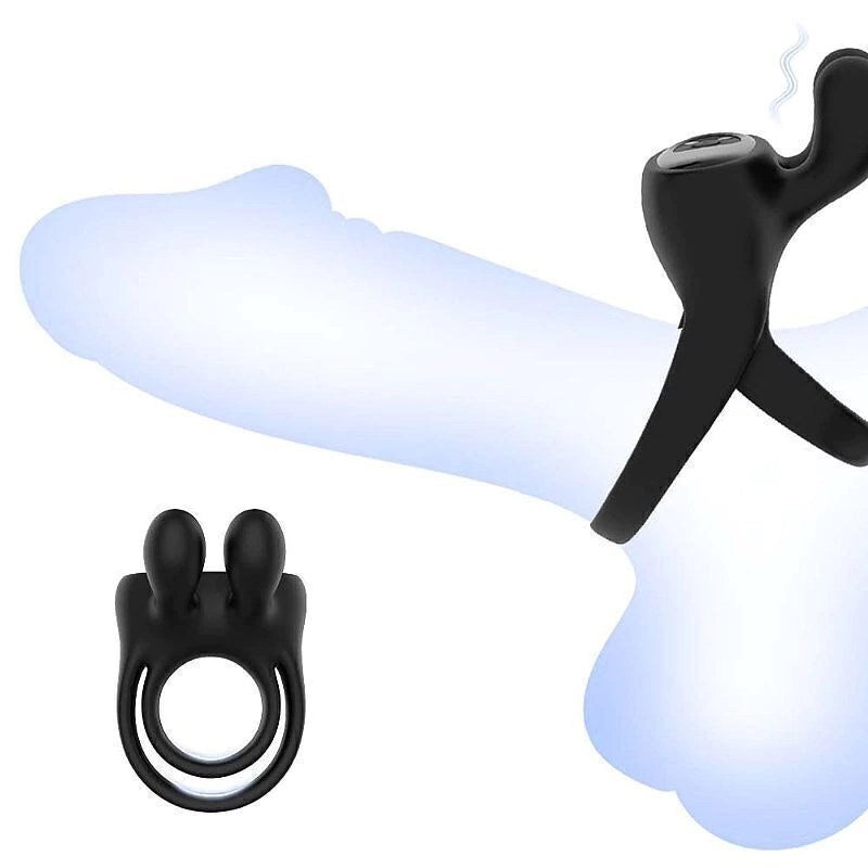 Anel Peniano Duplo com Estimulador de Clitóris - Recarregável
