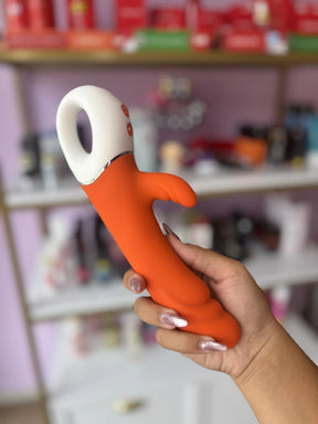 Vibrador Rabbit Ponto G e Clítoris - Orange