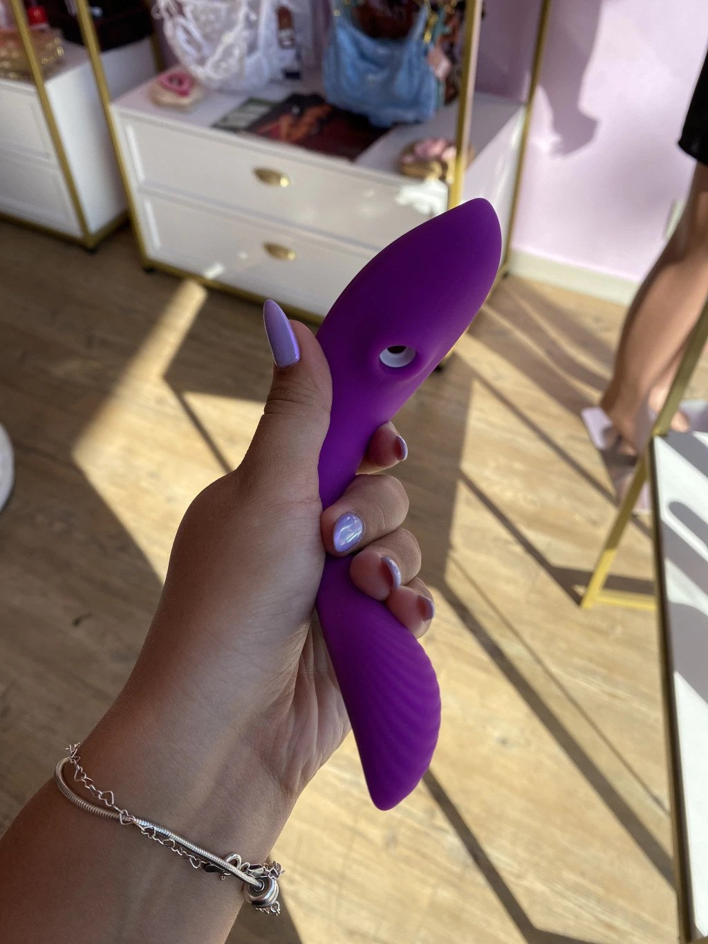 Vibrador de Casal Controlado por App - Roxo