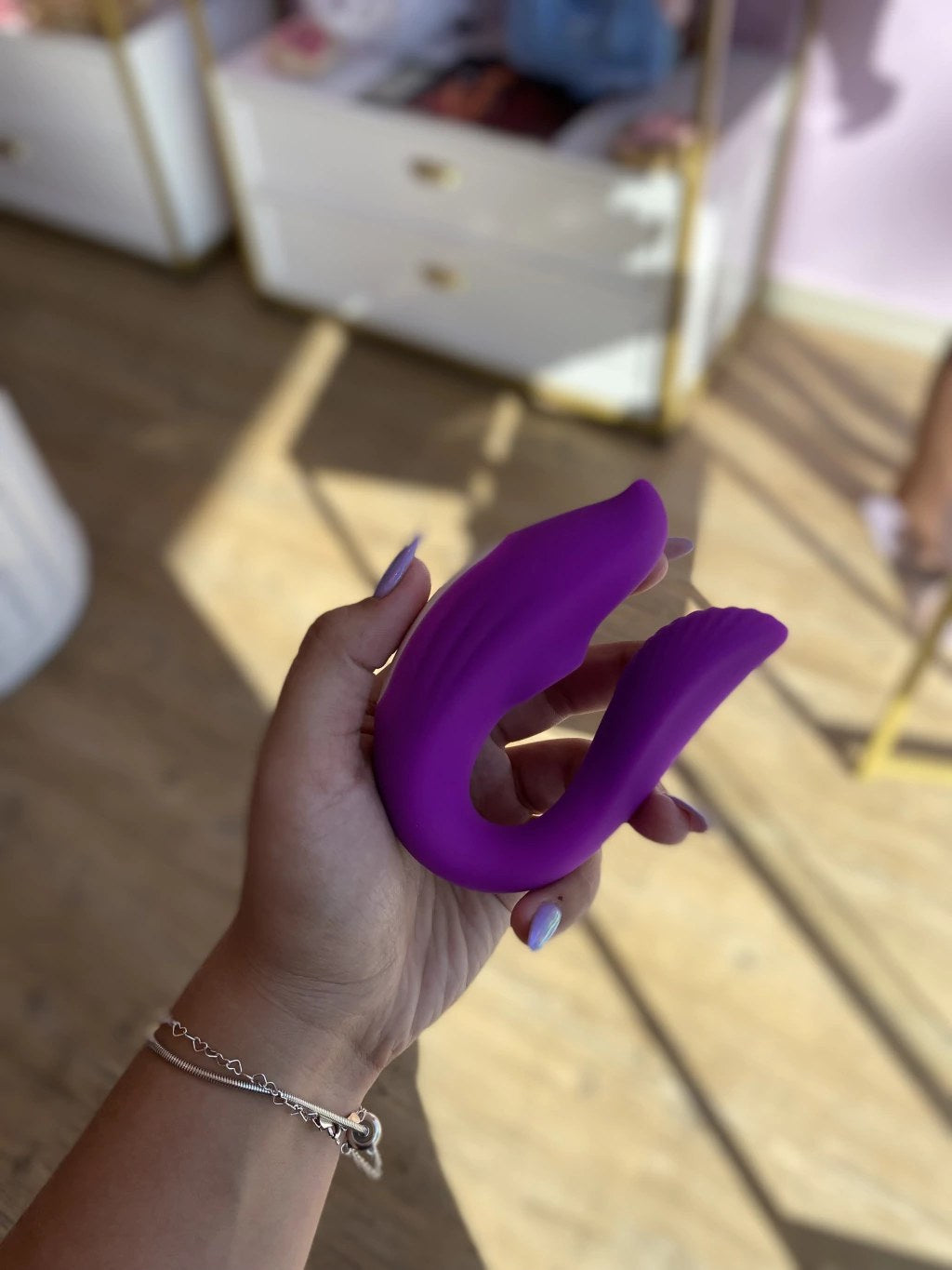 Vibrador de Casal Controlado por App - Roxo