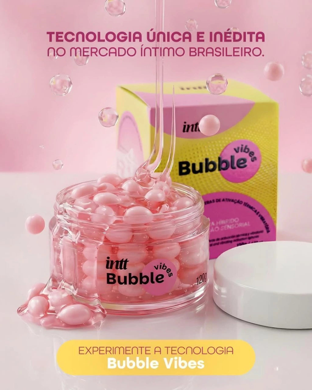 Bubble Vibes - 3 em 1 Desliza, Vibra e Aquece